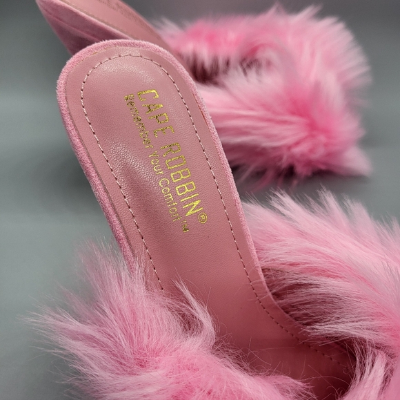 Cape Robbin Fuji Pink Fur High Heels - Picture 10 of 12